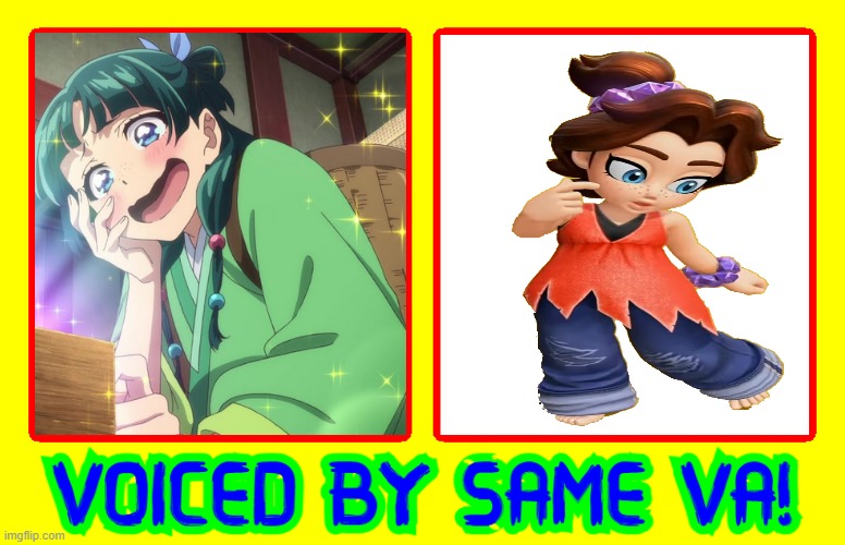 voiced by same voice actor 52 | image tagged in voiced by same va,anime,video games,super mario,pauline,donkey kong | made w/ Imgflip meme maker