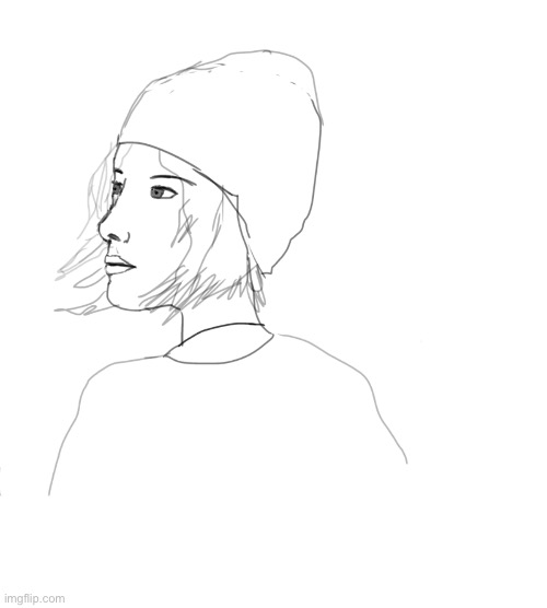 Sketch of the same drawing I posted earlier | made w/ Imgflip meme maker