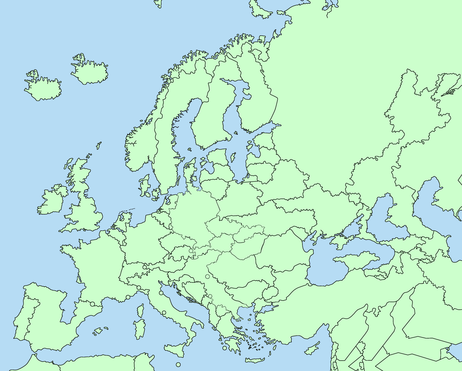 Totally normal map of europe Blank Meme Template
