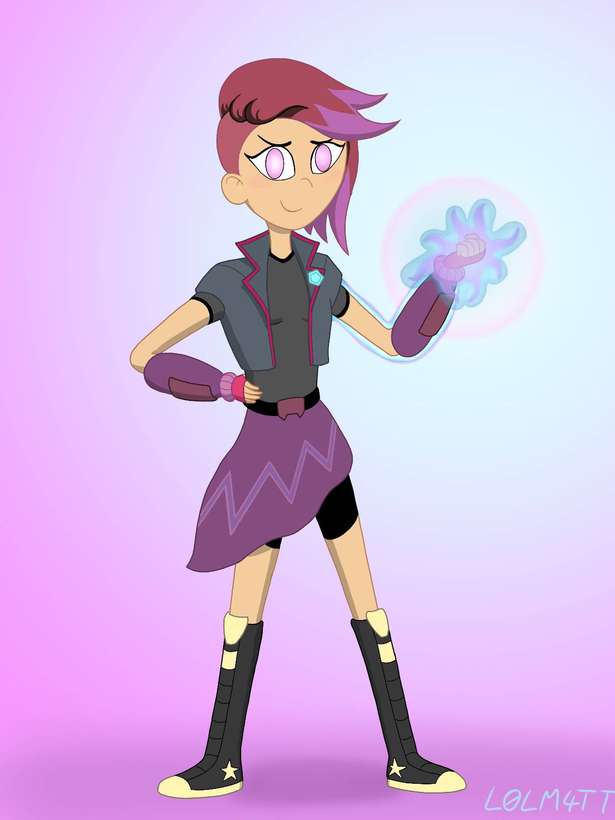 Ash Graven and Molly McGee fusion Blank Meme Template