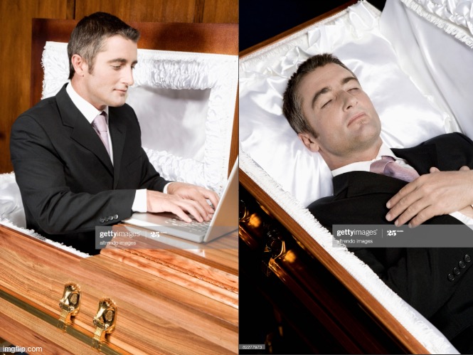 Reverse coffin typing man | image tagged in coffin,man,typing | made w/ Imgflip meme maker
