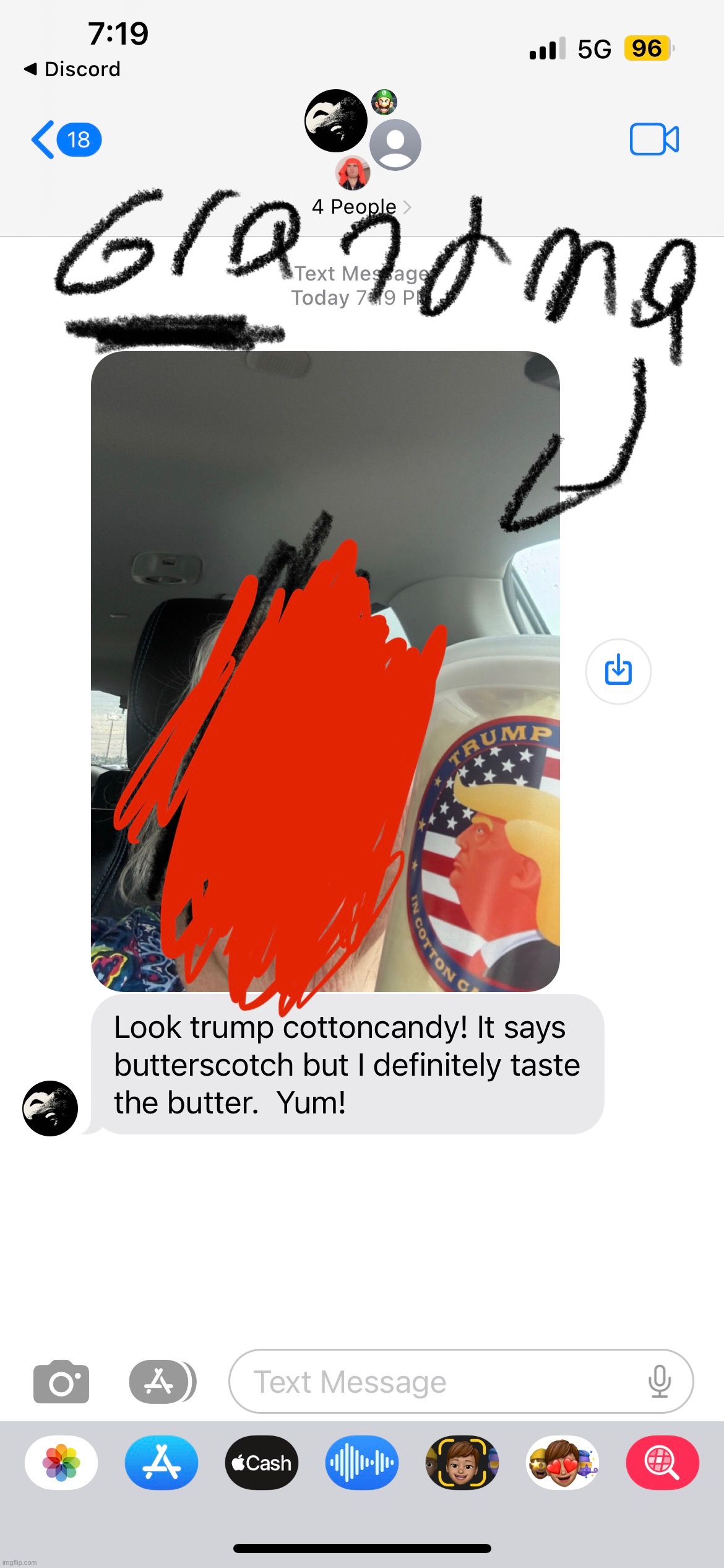 just got this text in the family gc... : / | made w/ Imgflip meme maker