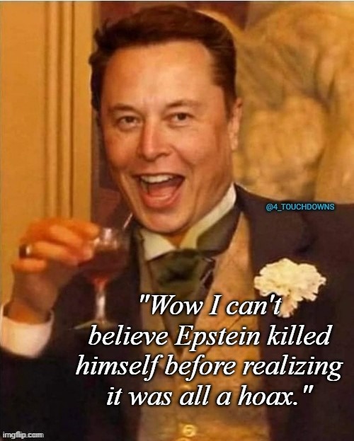 Oops | "Wow I can't believe Epstein killed himself before realizing it was all a hoax." | image tagged in elon musk | made w/ Imgflip meme maker