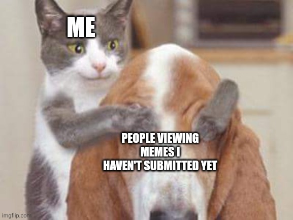 Noooo, don't look yet | ME; PEOPLE VIEWING MEMES I HAVEN'T SUBMITTED YET | image tagged in dont look,imgflip,memes | made w/ Imgflip meme maker