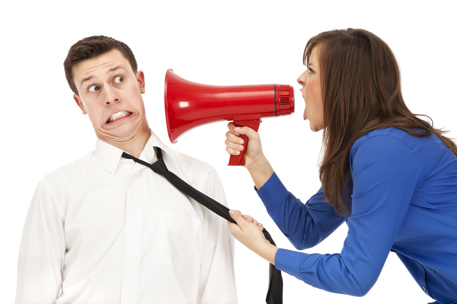Megaphone in face Blank Meme Template