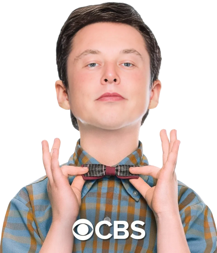 Young Elon Musk - Young Sheldon Blank Meme Template