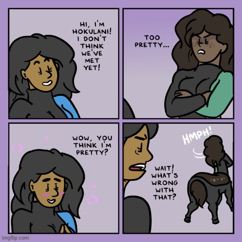 image tagged in stars,girls,centaur,pretty,jealous,jealousy | made w/ Imgflip meme maker