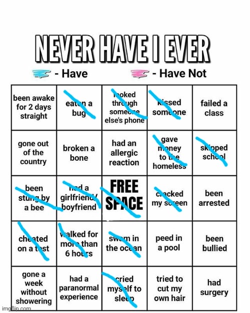 Never have I ever | image tagged in never have i ever | made w/ Imgflip meme maker