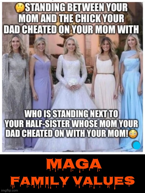 Disgusting | Maga; Family Values | image tagged in memes,maga,maga family values,conservative hypocrisy,special kind of stupid,wake up | made w/ Imgflip meme maker