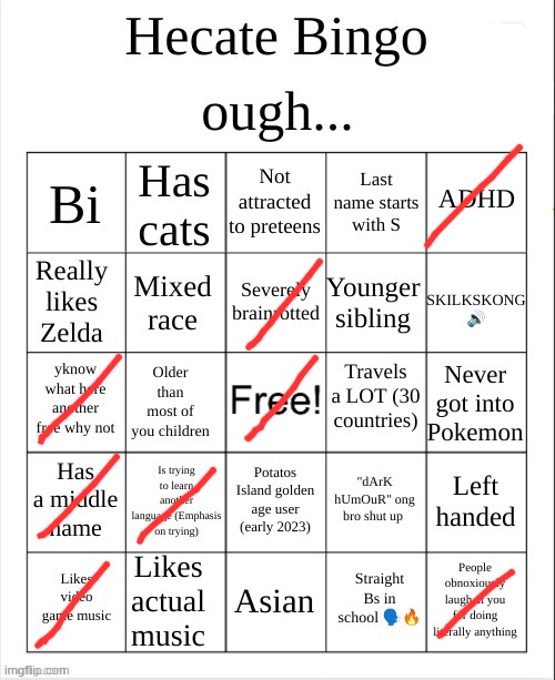 how do you travel 30 wholes | image tagged in hecate bingo | made w/ Imgflip meme maker