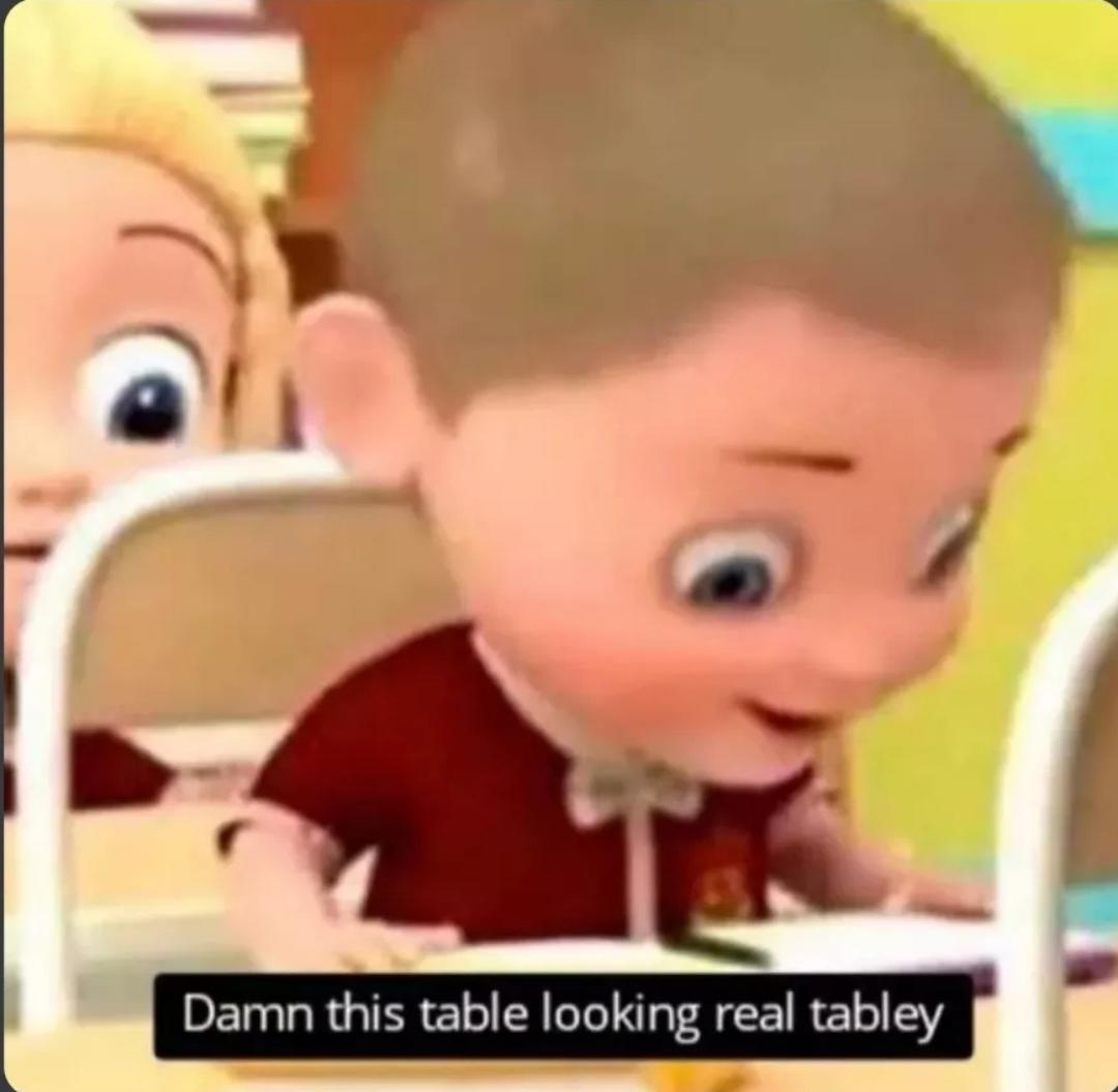 this table looking tabley Blank Meme Template