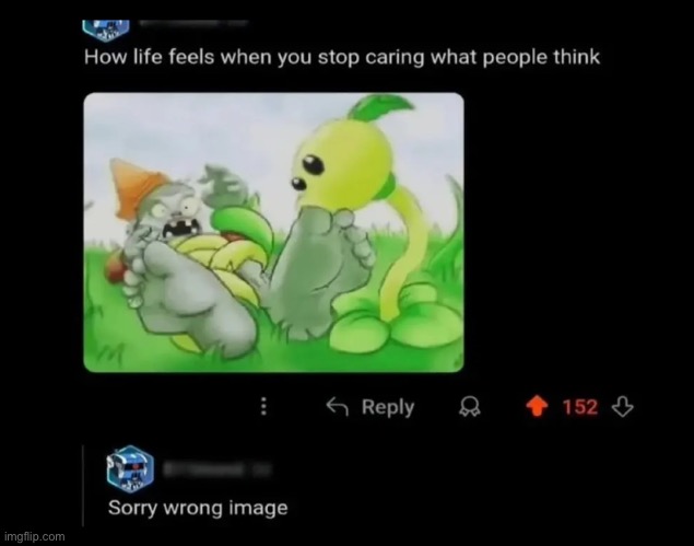 image tagged in feet,toe sucking,memes,shitpost,plants vs zombies | made w/ Imgflip meme maker