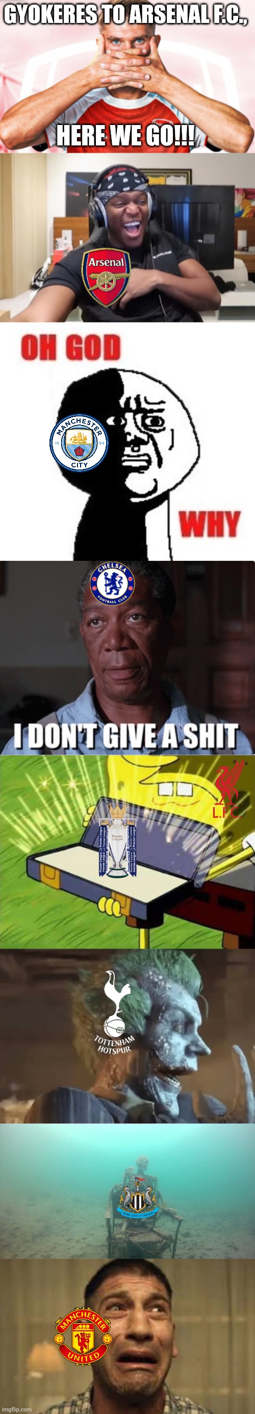 Viktor Gyokeres to Arsenal, here we go! | GYOKERES TO ARSENAL F.C., HERE WE GO!!! | image tagged in ksi laughing best laughs,spongebob box,premier league,sports,soccer,arsenal | made w/ Imgflip meme maker