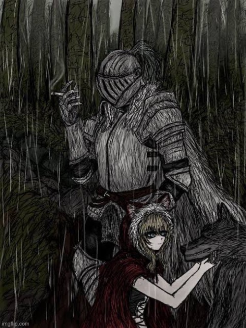 I have nothing to caption this with, it just hits hard | image tagged in black souls,dawn,memes,shitpost | made w/ Imgflip meme maker