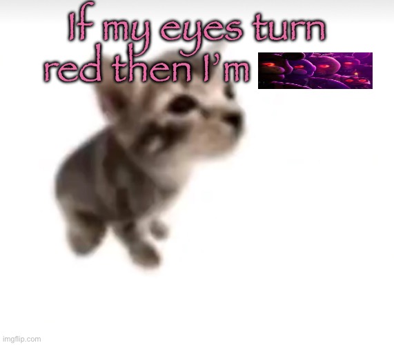 El gatito | If my eyes turn red then I’m | image tagged in el gatito | made w/ Imgflip meme maker