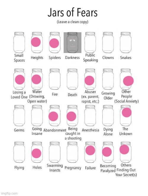 . | image tagged in jar of fears clear version | made w/ Imgflip meme maker