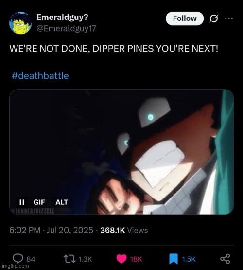 Ladies and gentlemen, the result of Deku winning a death battle | made w/ Imgflip meme maker