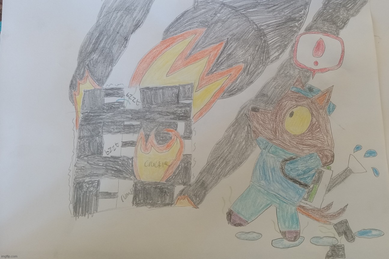 WHY ARE THE SERVERS ON FIRE??? | image tagged in the werecleaner,kyle,oh no,fire,xo,made my me | made w/ Imgflip meme maker