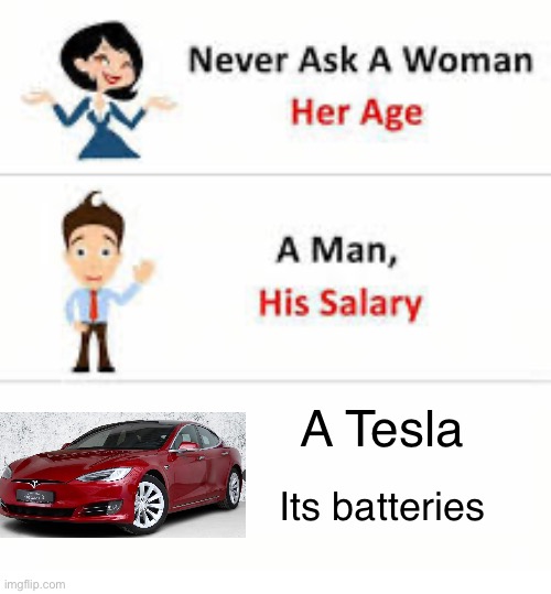 Woman Man Tesla Blank Meme Template