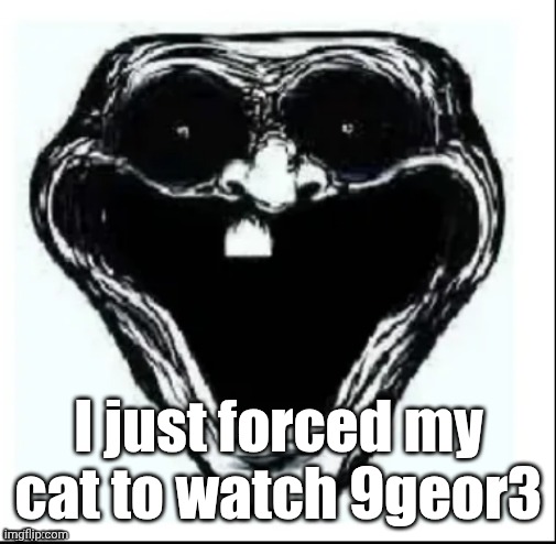 They weren't happy about it | I just forced my cat to watch 9geor3 | image tagged in thothe who know | made w/ Imgflip meme maker