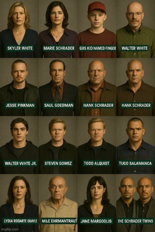 breaking bad alphabet according to ai | image tagged in ai being dumb | made w/ Imgflip meme maker