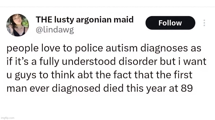 Autism tweet to share | image tagged in pioneer,diagnose,autism,news,tweet | made w/ Imgflip meme maker