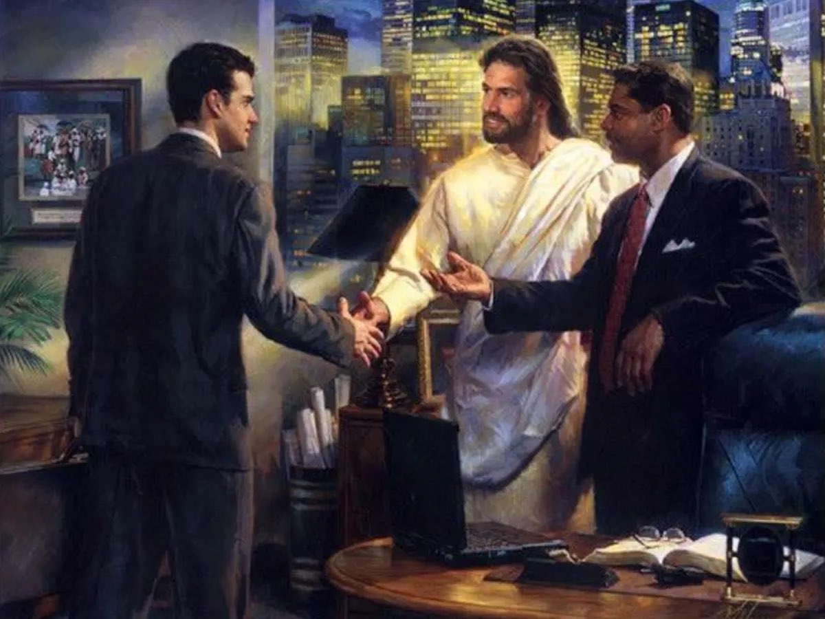 Jesus Business Deal Blank Meme Template