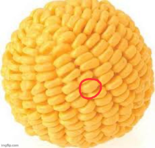 cornball except one of the kernels are circled Blank Meme Template