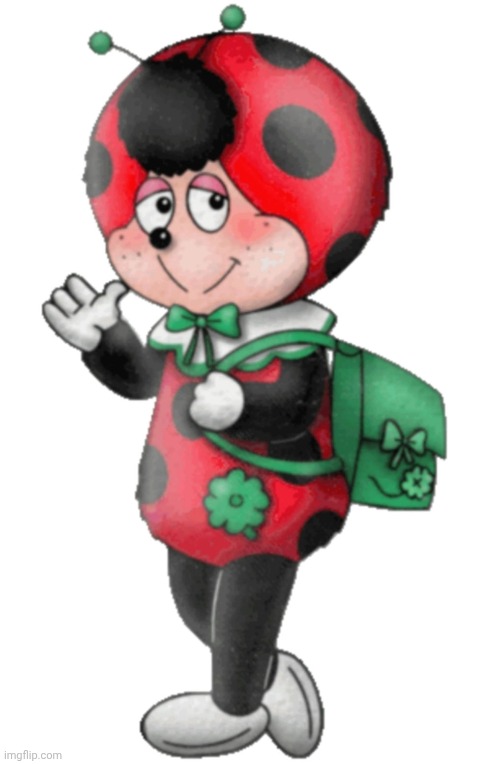Cococinel 1992 (Cocomiel) ladybug with backpack | image tagged in cococinel | made w/ Imgflip meme maker