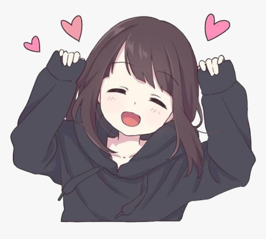 Happy Anime Girl Blank Meme Template