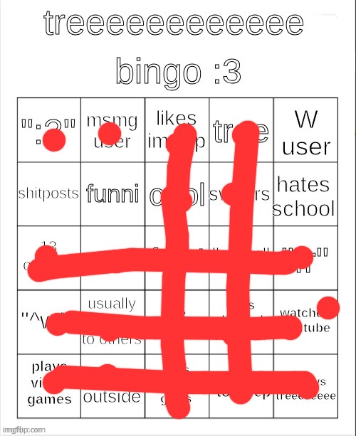 hjönk | image tagged in treeeeeeeeee bingo 3 | made w/ Imgflip meme maker