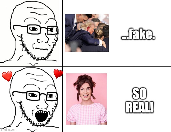 Soyjak Reaction | ...fake. SO REAL! | image tagged in soyjak reaction | made w/ Imgflip meme maker