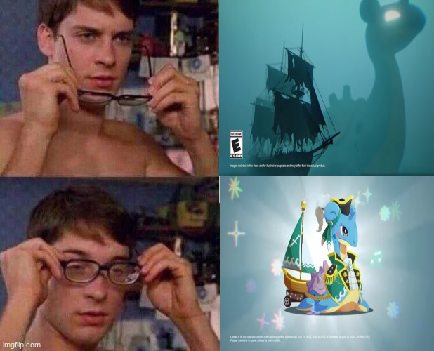 So much for a swashbuckling RPG game | image tagged in spiderman glasses,memes,funny,pokemon,gaming | made w/ Imgflip meme maker