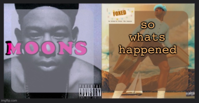 moons and foxed shared temp | so
whats
happened | image tagged in moons and foxed shared temp | made w/ Imgflip meme maker