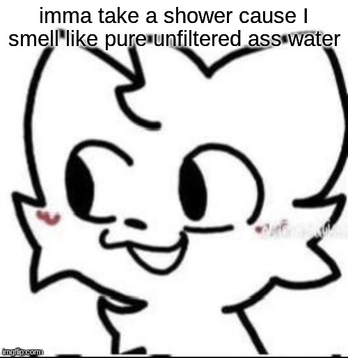 boykisser | imma take a shower cause I smell like pure unfiltered ass water | image tagged in boykisser | made w/ Imgflip meme maker