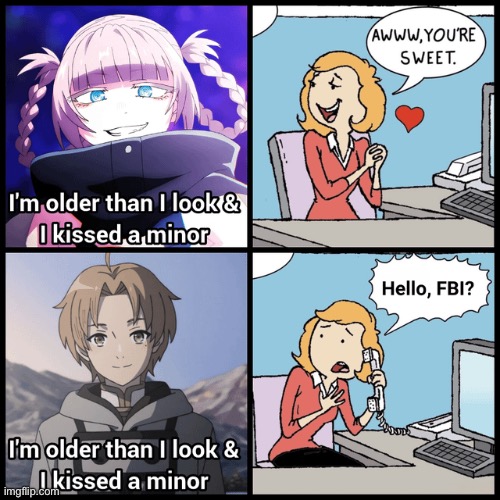 image tagged in call of the night,mushoku tensei | made w/ Imgflip meme maker