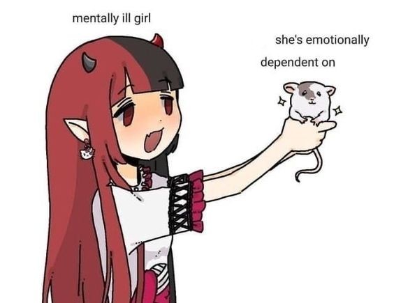 Girl and the thing she's emotionally dependent on Blank Meme Template