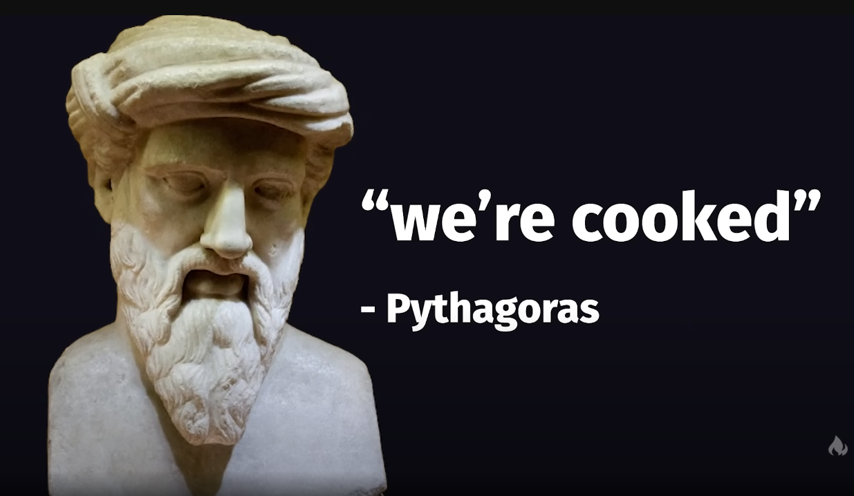 Pythagoras We're cooked Blank Meme Template
