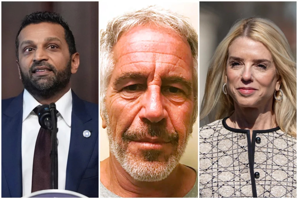 Patel, Epstein, Bondi. We don't need no steenkin' Grand Jury. Blank Meme Template