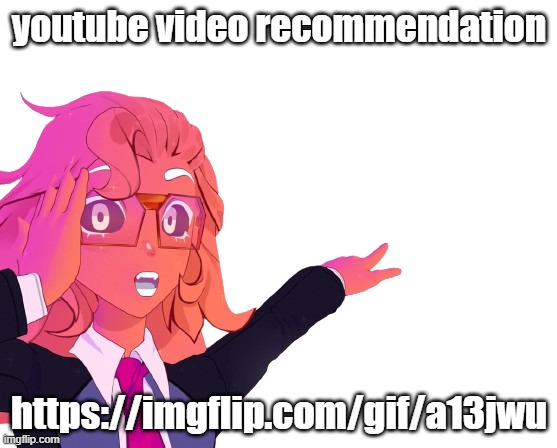 linking a post that mentioned it is so meta i feel so meta rn | youtube video recommendation; https://imgflip.com/gif/a13jwu | image tagged in bambaeyoh pointing | made w/ Imgflip meme maker