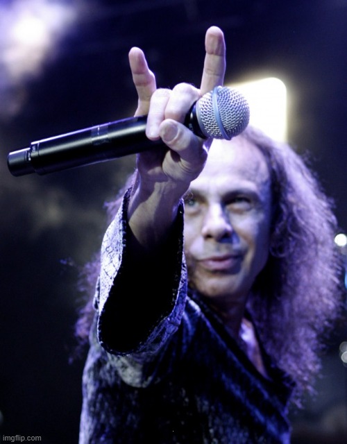 Ronnie James Dio | . | image tagged in ronnie james dio | made w/ Imgflip meme maker