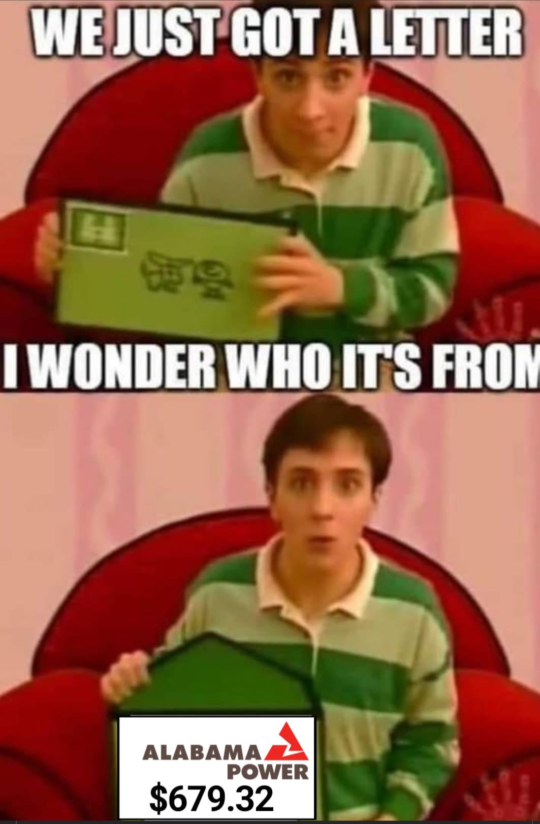Just got a letter Blank Meme Template
