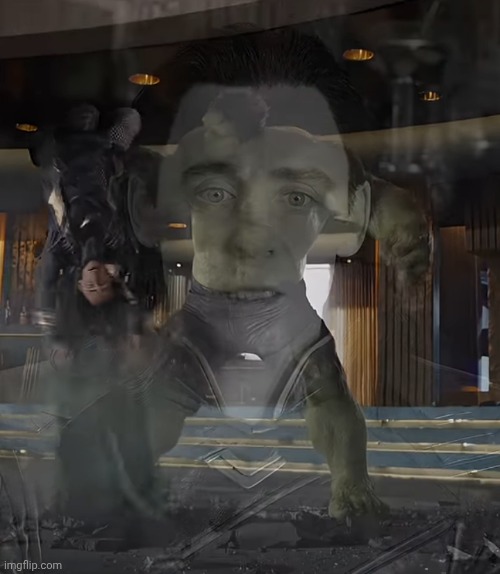 PTSD | image tagged in ptsd,loki,hulk,marvel,marvel cinematic universe | made w/ Imgflip meme maker