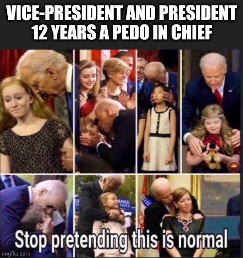 VICE-PRESIDENT AND PRESIDENT
12 YEARS A PEDO IN CHIEF | made w/ Imgflip meme maker