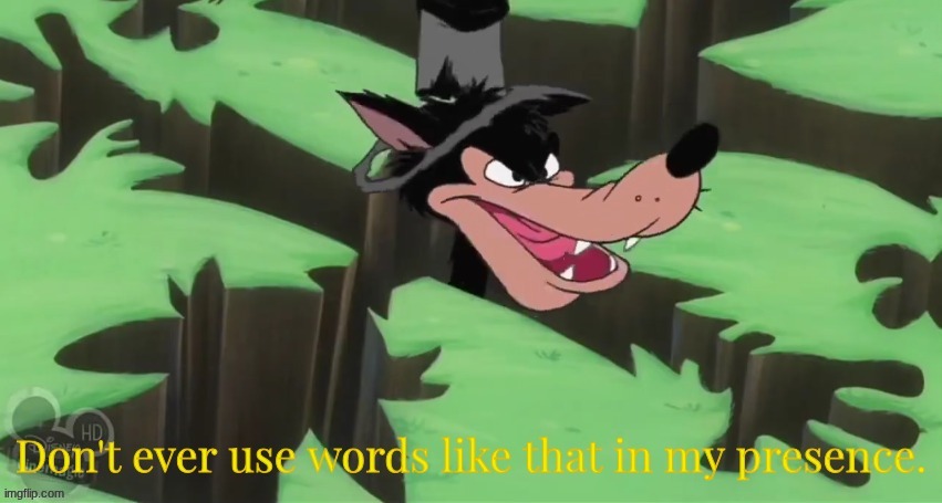 Don't ever use words like that in my presence | image tagged in don't ever use words like that in my presence | made w/ Imgflip meme maker