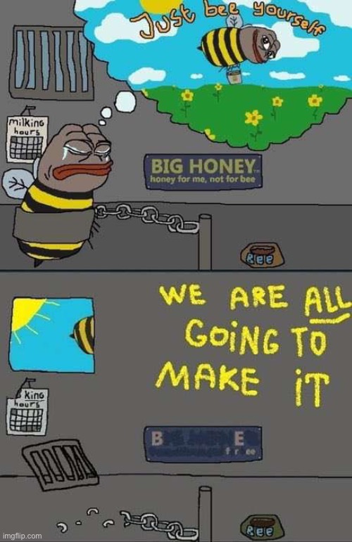 Bee-llions must smile | image tagged in memes,shitpost,pepe the bee,hopemaxxing | made w/ Imgflip meme maker
