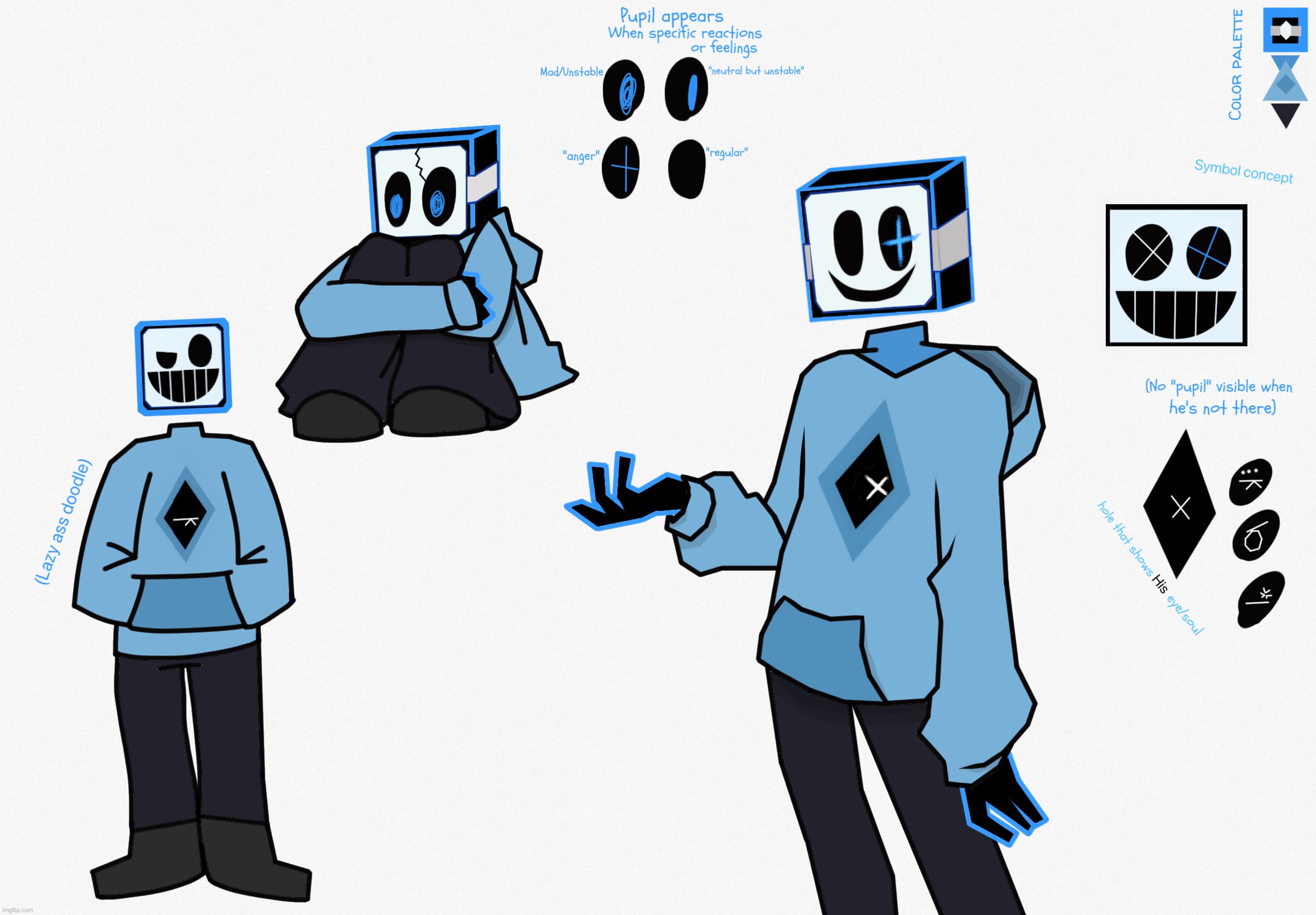 Made a Persona/Sona for myself! M, this drawing was made in Sketches b4 the reset but forgot to share it | made w/ Imgflip meme maker