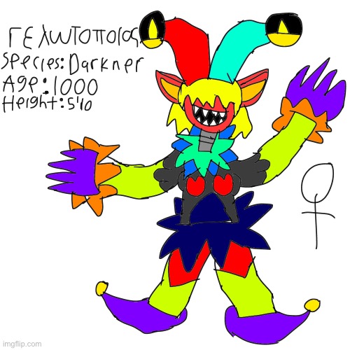 Her name is Gelotopoiós (it means "Jester" in Greek) | made w/ Imgflip meme maker