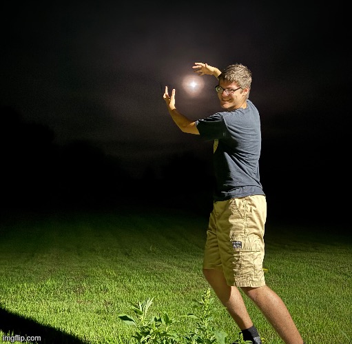 Haven’t posted here for a while, so here’s me with the moon | made w/ Imgflip meme maker