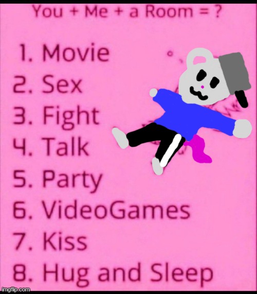 mark :3(my new fursona) | image tagged in you me a room | made w/ Imgflip meme maker